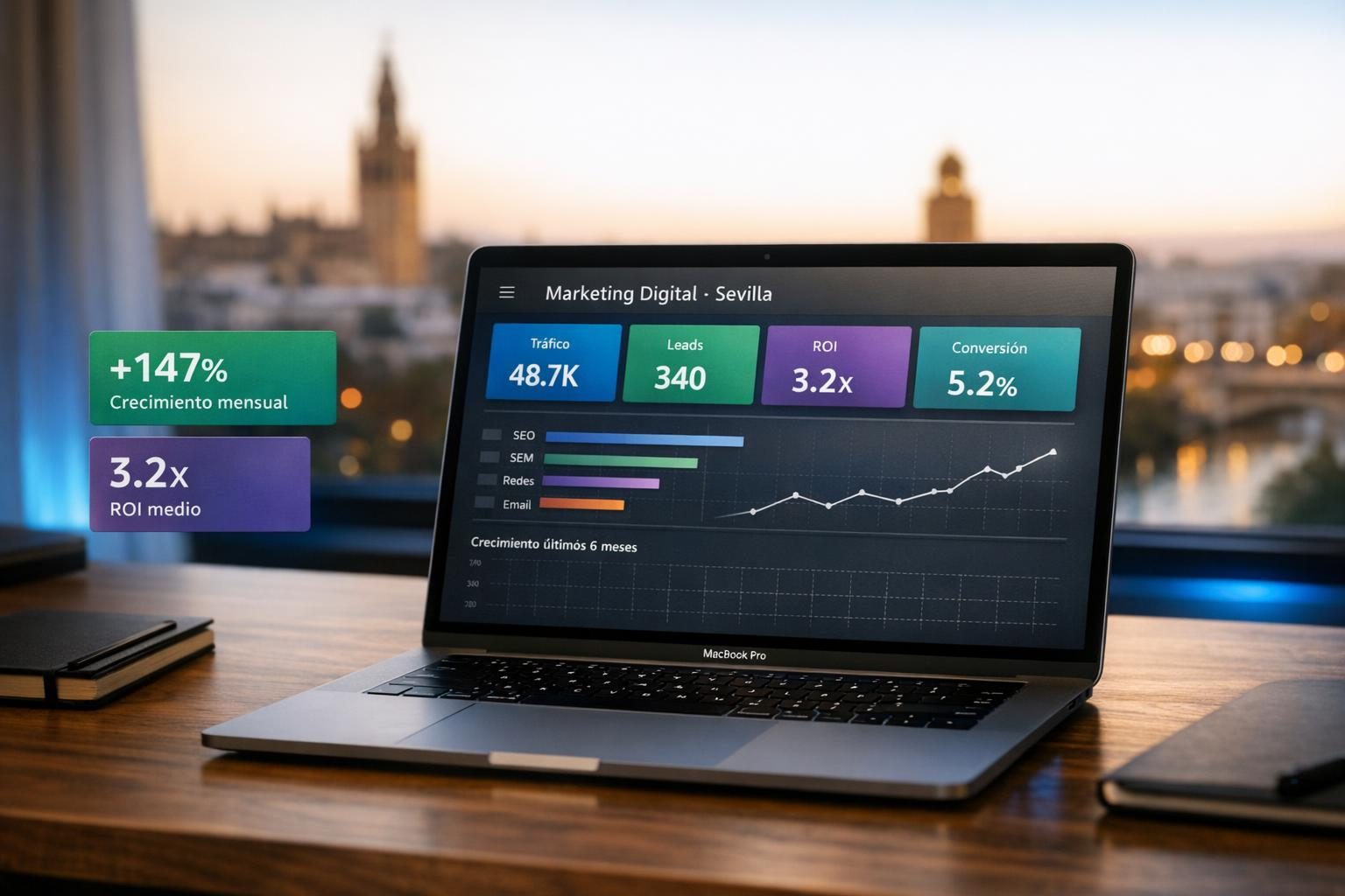 Agencia de marketing digital en Sevilla — Dashboard multicanal