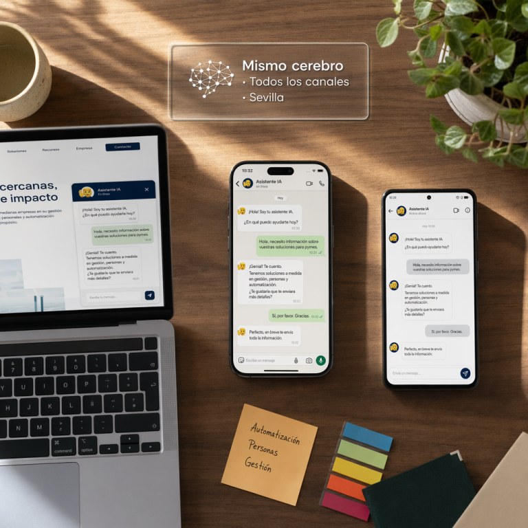 Chatbots IA en Sevilla — profesional analizando dashboard