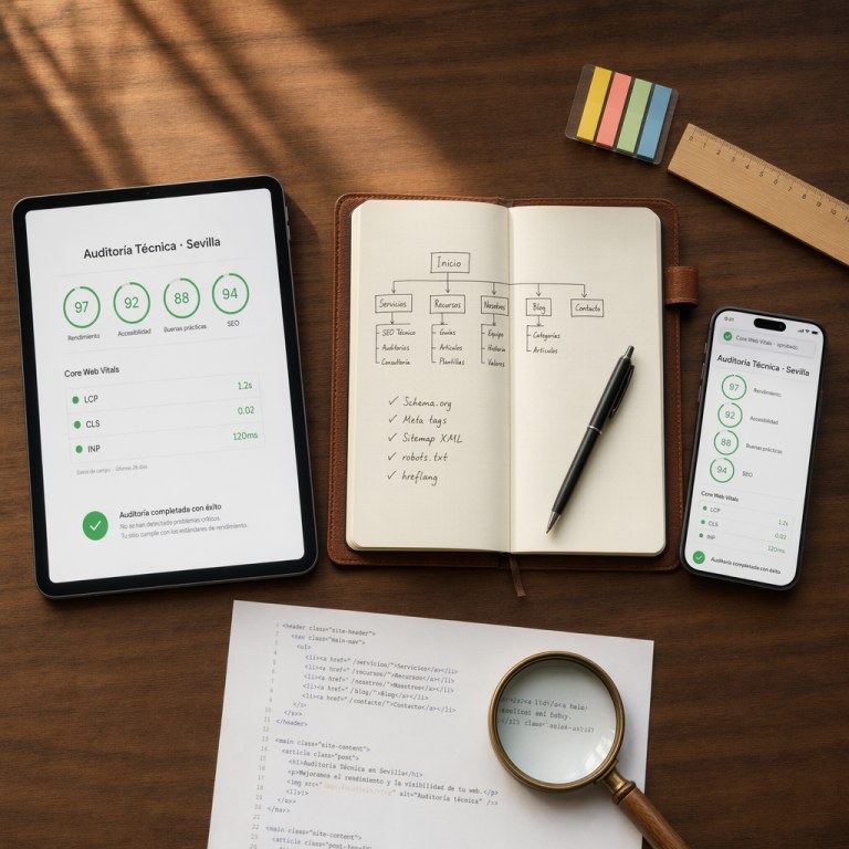 SEO en Sevilla — Auditoría técnica PageSpeed + Core Web Vitals