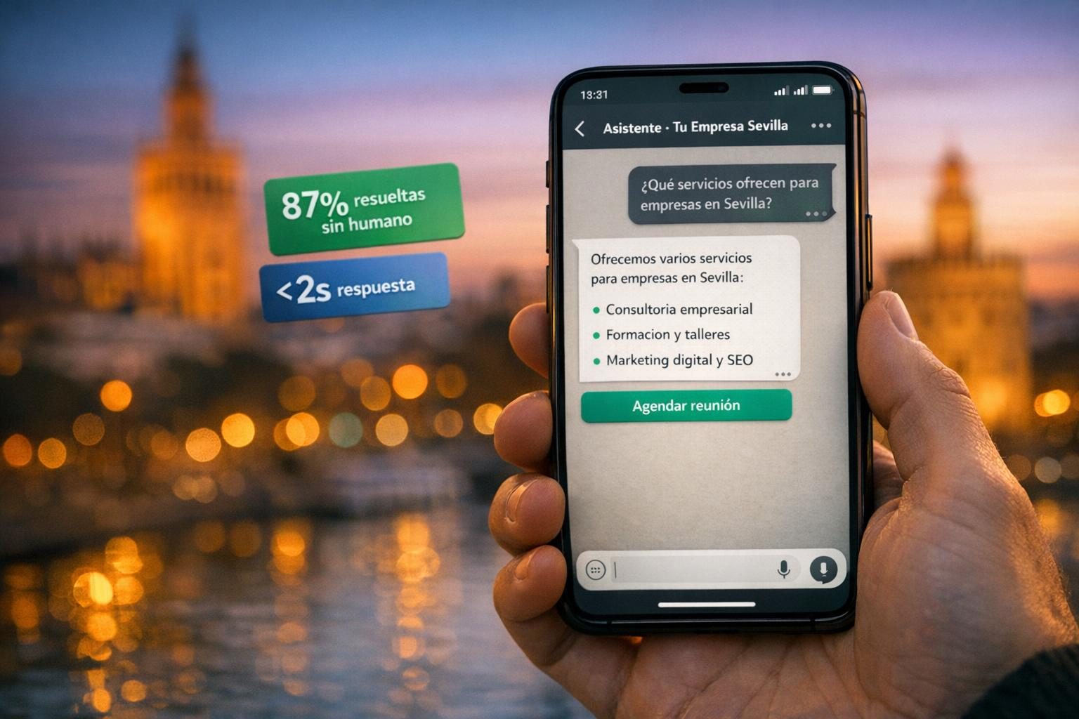 Chatbots IA en Sevilla — Chatbots con IA para Empresas en Sevilla — Atención 24/7