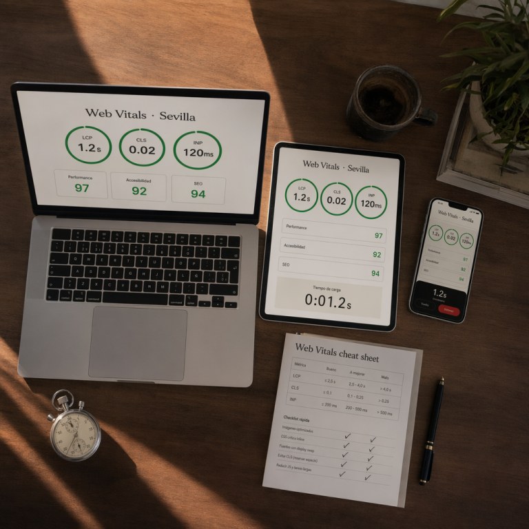 Diseño Web en Sevilla — profesional analizando dashboard