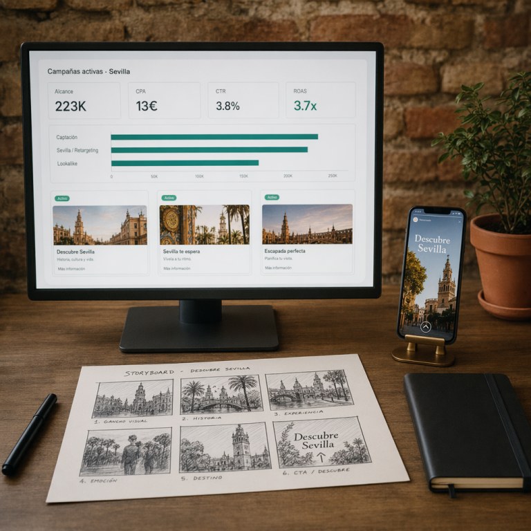 SEM y Publicidad en Sevilla — profesional analizando dashboard