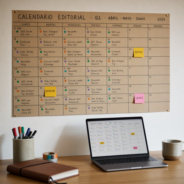 Contenidos en Sevilla — profesional analizando dashboard